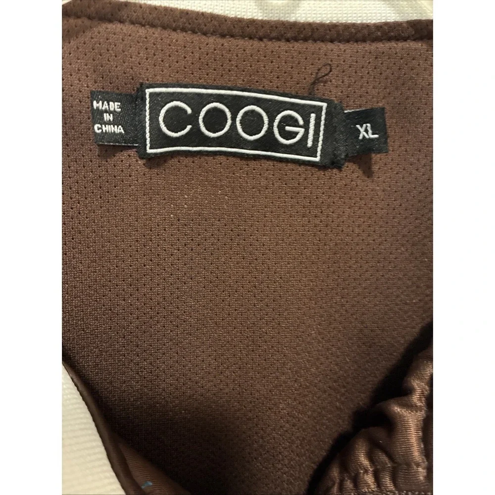 Coogi Mens Y2K Blue/Brown Polyester Long Sleeve Full Zip Track Jacket Sz L